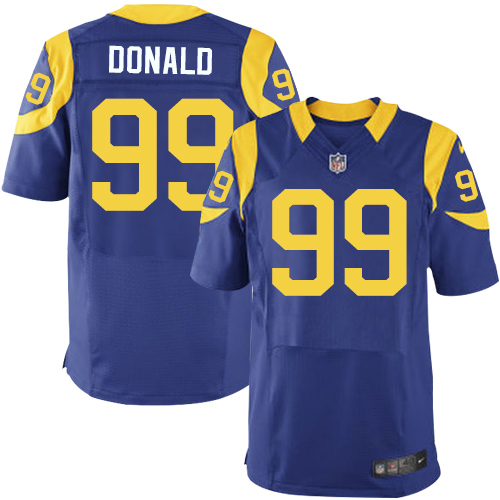 Men's Elite Aaron Donald Nike Jersey Royal Blue Alternate - #99 NFL Los Angeles Rams